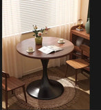 Solid Wood Small Round Table Coffee Table for Living Room Home Use Small Apartment Tulip Negotiation Table Dining Table Coffee T