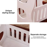 Creative Wooden Bedside Table Small Apartments Bedhead Cabinet Household Bedroom Nightstands Living Room Solid Color Round Table