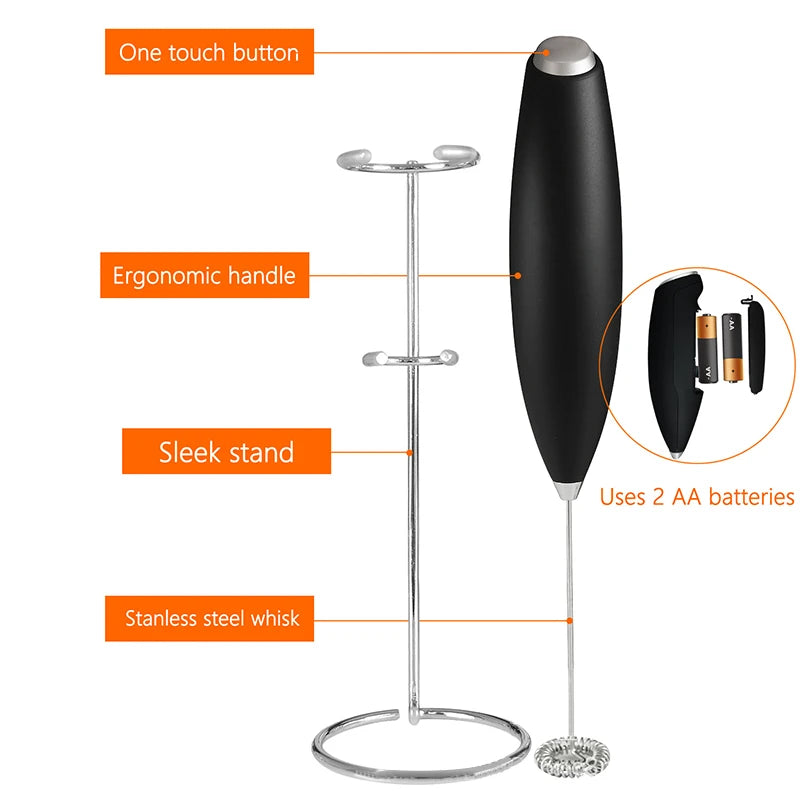Electric Milk Frother Handheld Mini Foamer Coffee Maker Egg Beater for Chocolate Cappuccino Stirrer Portable Blender Whisk Tools