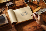 Genuine Leather Sketchbook Retro Painting Notebook Boy"s Girl Student Leather Binding Notebook Classic Handmade Notepad