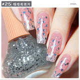 New Oily Gel Nail Polish Glitter Sparking Autumn Winter Milk Coffee Color Varnish No Bake Quick Dry Nail Art Salon Nail Polish