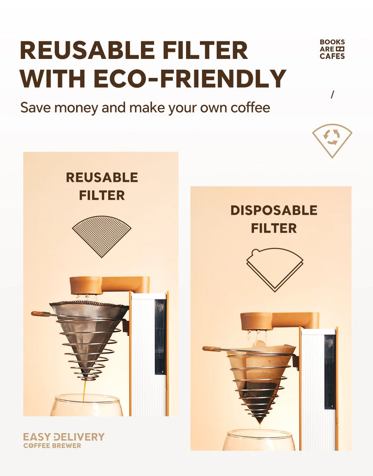Foldable Portable Coffee Machine American Drip Pour Coffee Maker Travel Electric Automatic Brew Coffee Tea Home Office Appliance