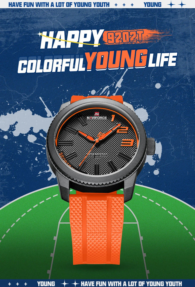 NAVIFORCE New Style Popular Silicone Strap Male Quartz Watches Fashion Casual Waterproof Wristwatches for Men Relogio Masculino