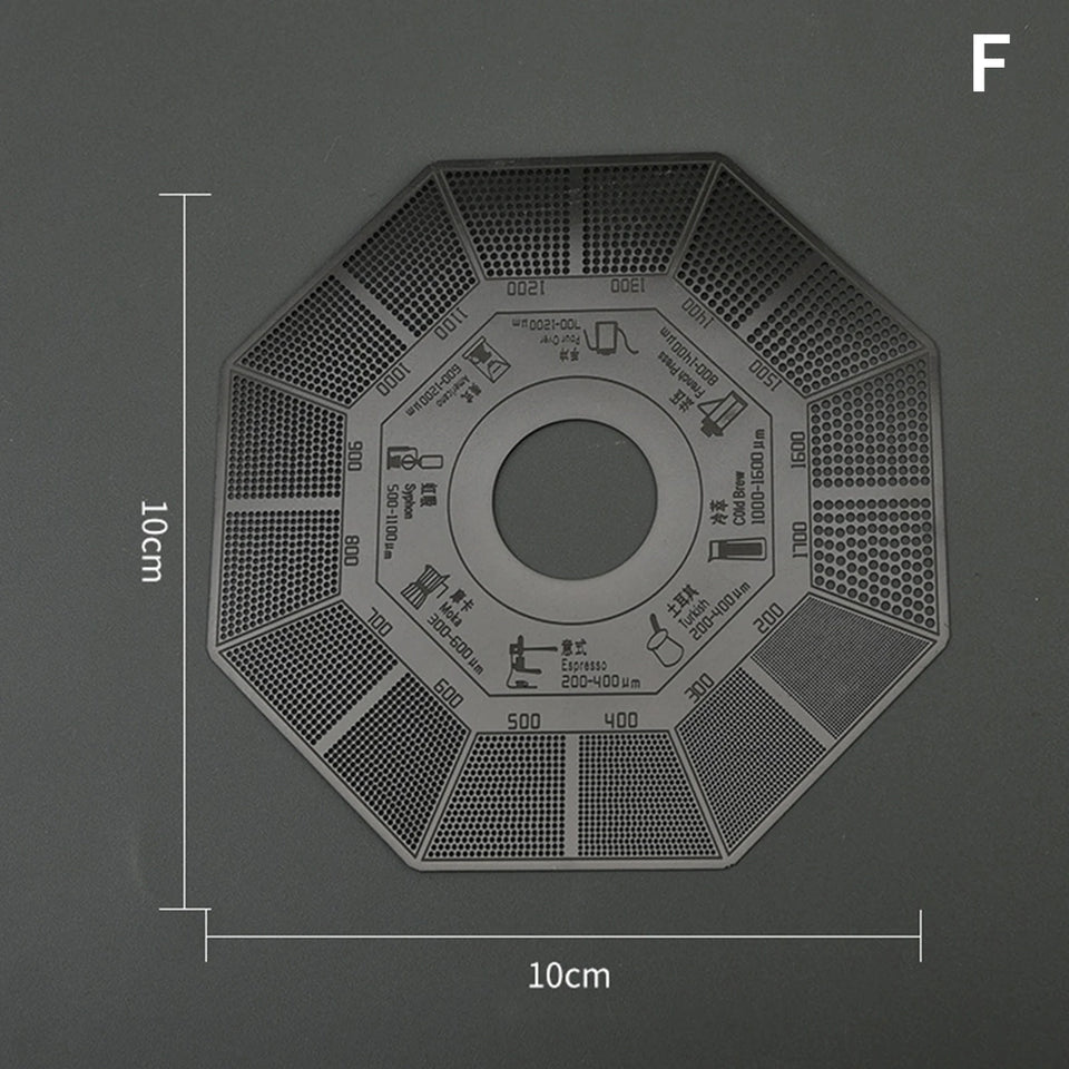 Coffee Powder Grinding Thickness Reference Comparison Card Grinder Grinding Powder Thickness Comparison Scale Coffee Accessories