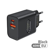 40W USB Type C Charger Dual Port QC4.0 PPS PD 20W Quick Fast Charging Mobile Phone Charger Adapter for iPhone Samsung Xiaomi