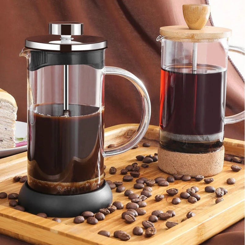 Coffee French Press Pot With Filter high borosilicate glass Hand Punch Coffee Pot Multifunctional Brewings Tea Milk Pot Tools