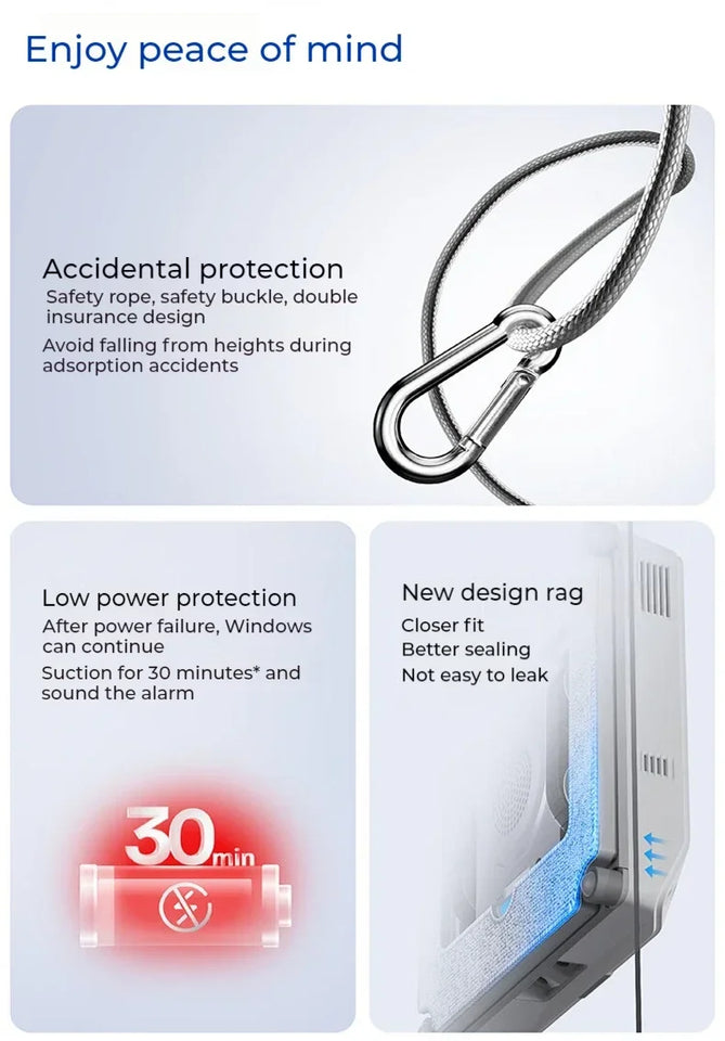 New Original ECOVACS Window Cleaning Machine WINBOT AIR MINI Window Cleaning Robot 8000Pa Glass Vacuum Cleaner