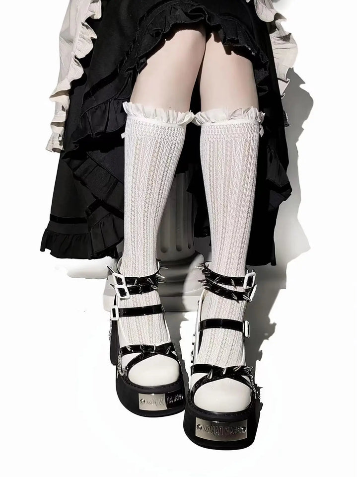 Japanese Retro Gothic Y2k Subculture Rivets Thick Heels High Heels Women's Shoes Sweet Lolita Shoes Spicy Girl