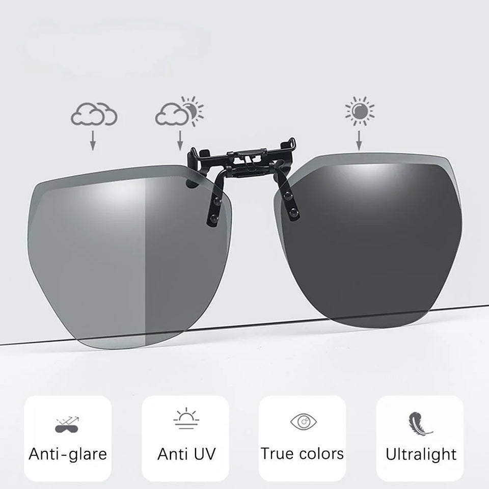 Fashionable Polarized Myopia Glasses Clip Driver's Goggles Night Vision Glasses Outdoor Sunshade And UV Resistant Sunglasses