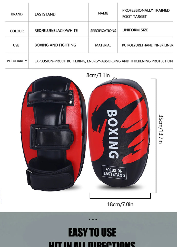 1PCS PU Leather Boxing Target Hand Foot Kicking Pad Bag for Muay Thai Taekwondo MMA Martial Arts Training Fitness Equipment