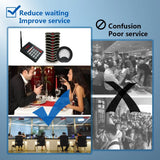 Ycall Hot Sale Wireless Restaurant Waiter Coaster Paging System 1 Keyboard 10 Vibration Pager 1 Charger Calling Service Buzzer