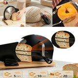 Adjustable Manual Bread Cutter Hand Crank Ergonomic Bread Slicing Cutter for Commercial Bakery Shop & Home Baking Daily Use