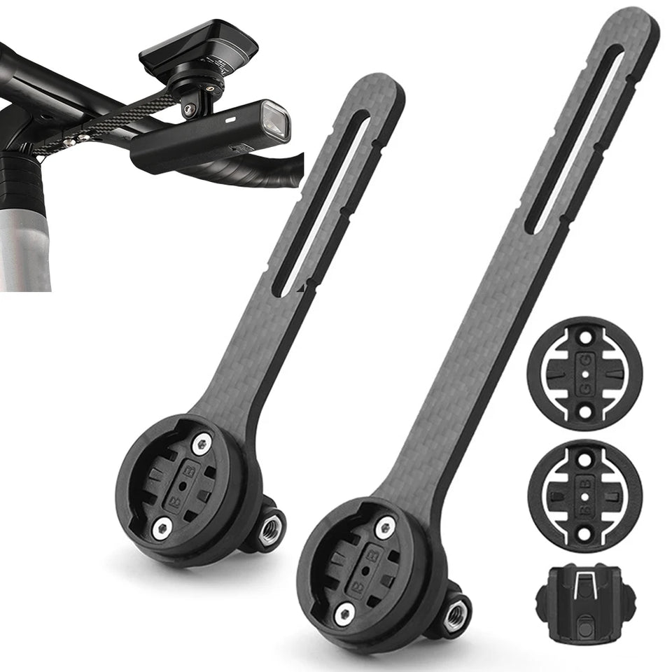 Carbon Fiber Bike Stopwatch Mount Universal Road Bike Speedometer Mount Holder Cycling Speedometer Support for Garmin