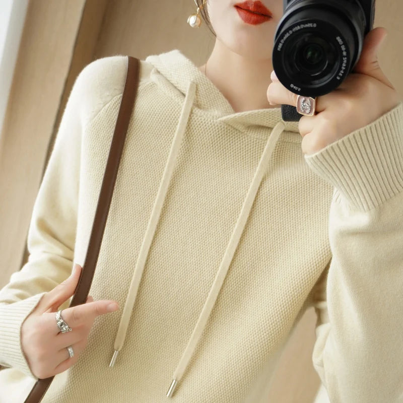 Hoodies And Sweatshirts Long Sleeve Sweaters For Women Wool Clothing New Arrivals Knitted Jumpers Female Outerwears Fashion Tops