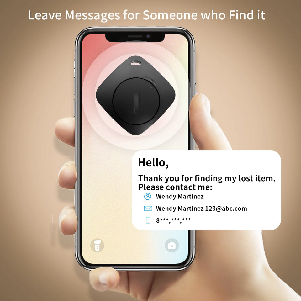 1 Pack Bluetooth Luggage Tracker with Find My APP (iOS Only) Air Smart Tag GPS Tracker Tag for Locator Key Finder