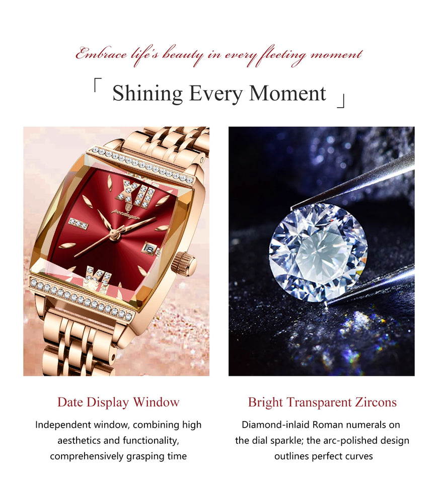 POEDAGAR Fashion Watch For Woman High Quality Waterproof Date Elegant Ladies Watch Stainless Steel Original Women Quartz Watches
