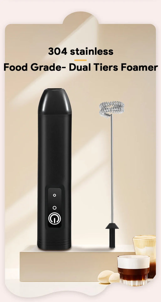 MINl Mik Frother USB Rechargeable 3 Speeds Foam Maker Coffee Whisk Mixer Electric Handle Blender Egg Beater Hot Cooking Tools
