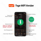 IP66 Waterproof Tuya Wifi Fingerprint Smart Door Lock Outdoor Gate TTLock Bluetooth Password Card Electronic Rim Lock For Home