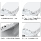 17"/19" Elongated Round White Toilet Seat, Slow Soft Close Magnets Down Lock Quick Release, Quick Top Mount Toilet Seat