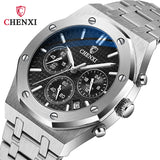 CHENXI Business Quartz Man Wristwatch Multi-function Luminous Calendar Men's Watches Waterproof Chronograph Stop Watch