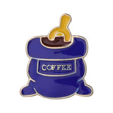 Coffee Cup Bean Grinder Enamel Pin Brooch Metal Lovers Badge Wholesale Lapel Decoration Gift Accessories Jewelry Free Shipping
