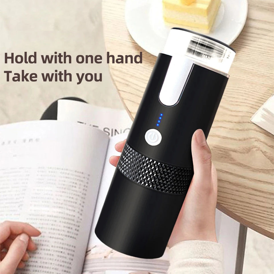 Portable Electric Espresso Coffee Machines 6oz Single Serve Mini Coffee Maker Automatic Brew for Camping Travel Car Office