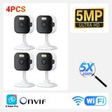 5MP HD Wifi Security Camera Mini Indoor Home Surveillance Camera Night Vision Two Ways Audio Human Detection O-KAM APP 5G IP CAM