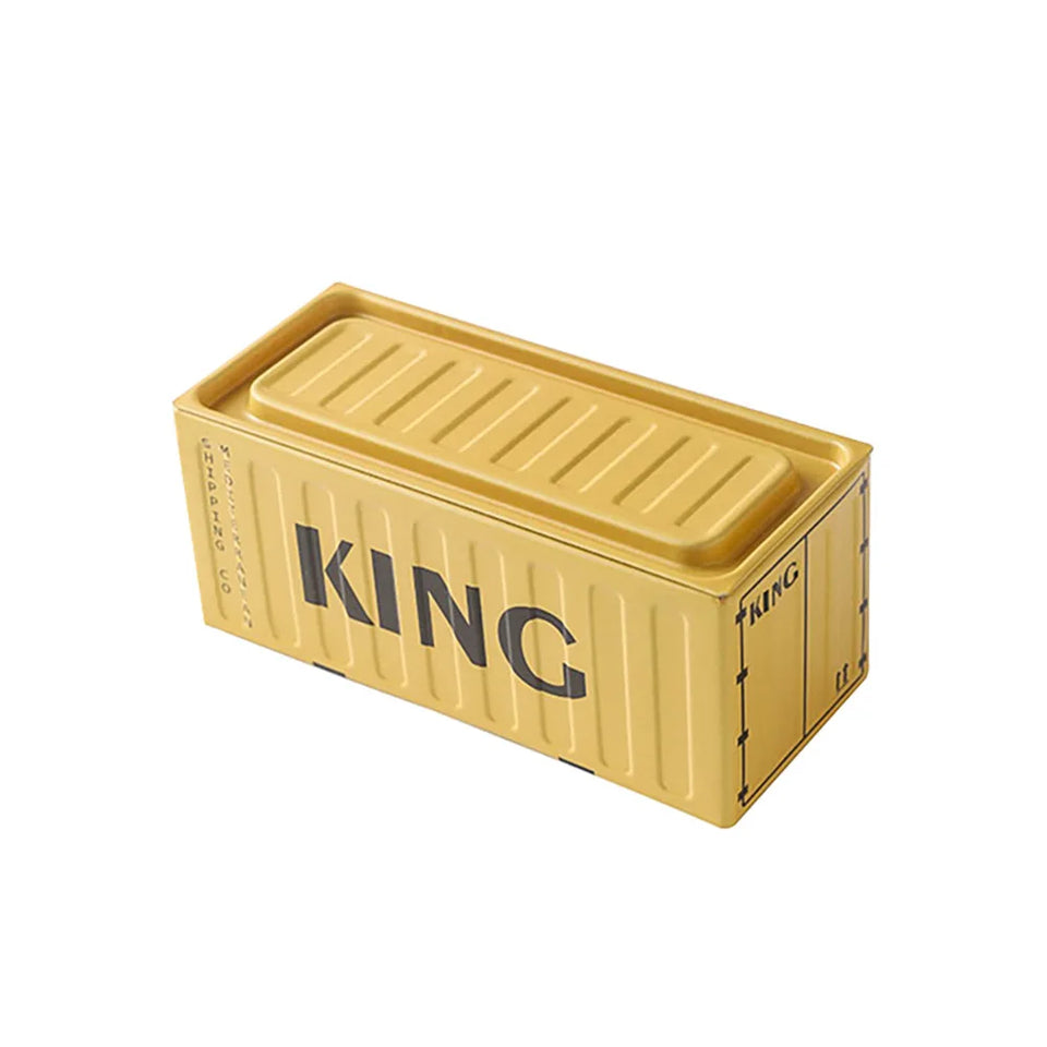 Mini Compact Iron Storage Container - Creative Desktop Organizer Desk Organizer Metal Box for Rings Chargers Pens Coins Jewelry