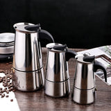 Stainless Steel Coffee Pot, Mocha, Espresso, Latte Percolator, Stove, Coffee Maker, Drink Tool, Cafetiere, Latte Stovetop