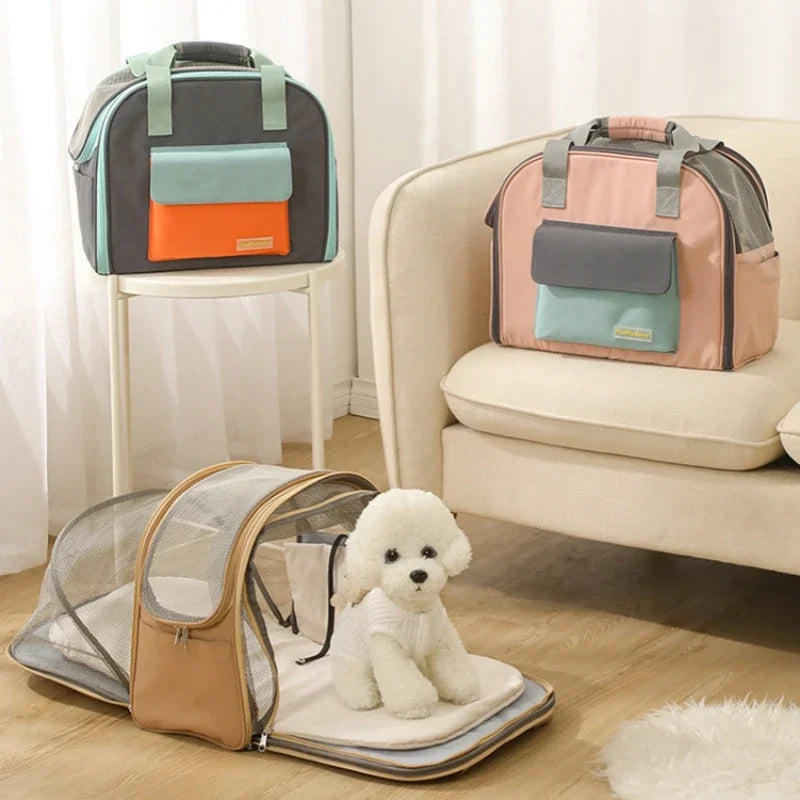 Carrier for Small Dogs Backpack with Handle Multifunctional Breathable Tent Pet Single Bag