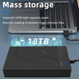 TISHRIC HDD Case 3.5 2.5 SATA to USB 3.0 Adapter External Hard Drive Disk Enclosure for 3.5 SSD Disk 450Mb/s 18TB HDD Box Case