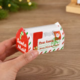 6/24pcs Christmas Mailbox Shape Candy Gift Box Kids Xmas Cookie Snack Packing Box Bag 2024 Navidad Noel Home Decor 2025 New Year
