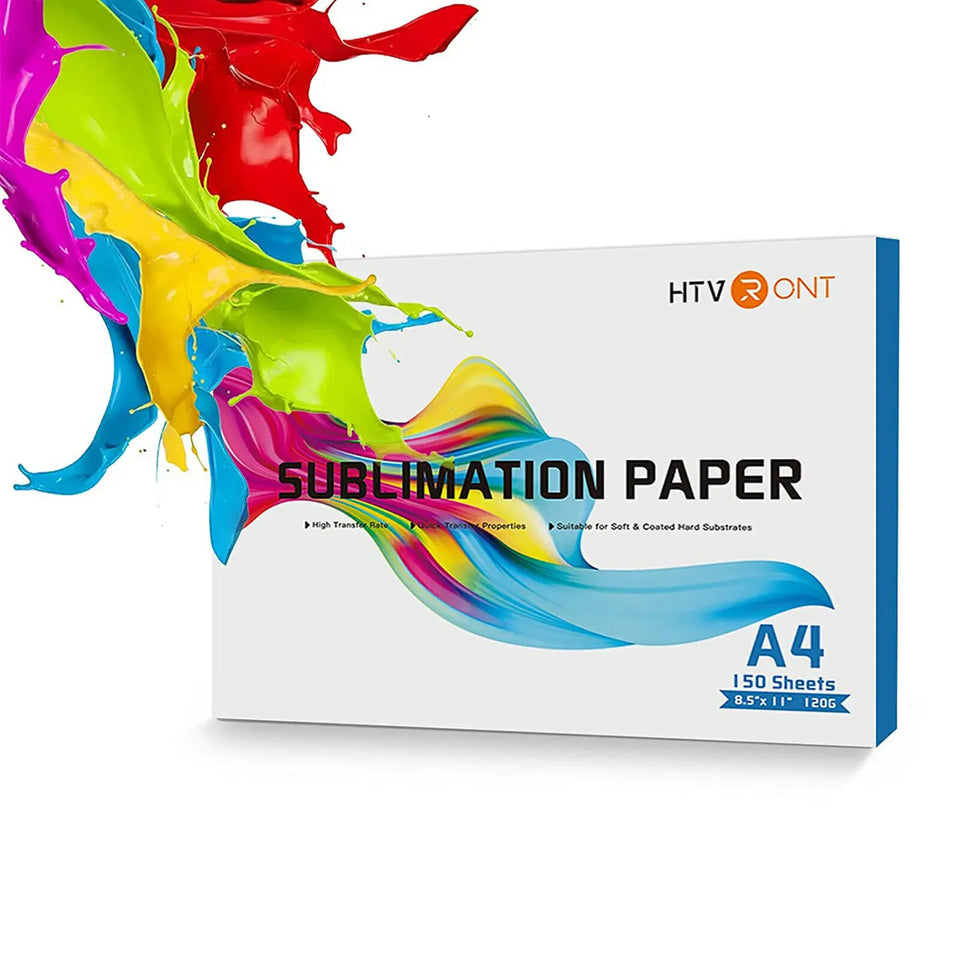 HTVRONT 150 Sheets 8.5 x 11 Inch Sublimation Paper 120g Heat Transfer Paper for Inkjet Printer T-shirt Clothes Printing 21X28cm