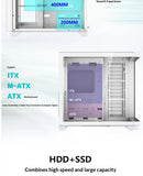 WJCOOLMAN Sky Ceiling PLUS ATX curved glass sea-view room computer case Supports 360-degree water cooling