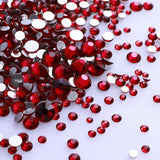 1440Pcs Mix Size Glass Flatback Rhinestone Glitter Crystal AB Round Diamond Non Hotfix Glue On Stone for DIY Nail Art Decoration