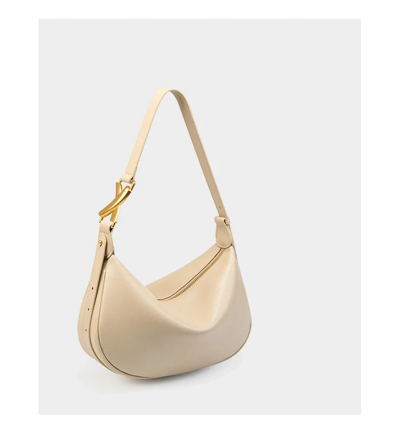 100% genuine leather women's bag designer creates luxury shoulder bag, fashionable new crossbody bag, commuting handbag
