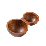 Dual-Headed Wooden Coffee Spoon Short Handle Serving Cutlery Measuring Spoon Wear-resistant Rust-proof Coffee Bean Spoon