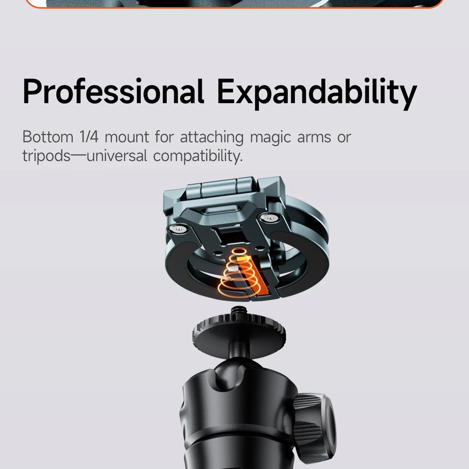XILETU COBONE Dual-sided Magnetic Phone Stand|Slim Foldable Magsafe 1/4" Mount for iPhone 17-13 Vlog Travel Selfie Live Tripod