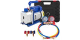 SIHAO 1.8CFM Vacuum Pump with Gauges AC Refrigerant  Vacuum Packing Air Condition Automobile Maintenance 220V 110V