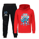 Kids Clothes Steal a Brainrot Six Seven 6-7  Baby Girls Hooded Sweatshirt Pants 2pcs Set Boys Autumn Pullover Tracksuits 5192
