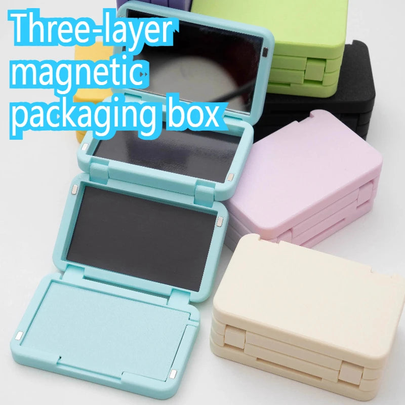 Magnetic Disk Packaging Boxes Combination Three-fold Multi-layer Self-organized with Baffle Empty Packaging Magnetic Force Box