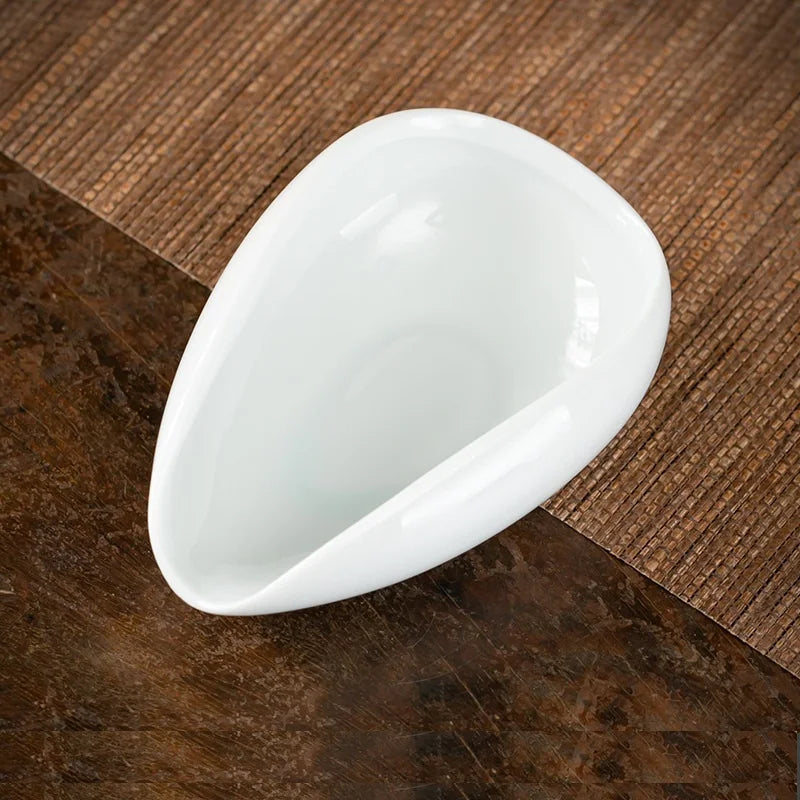 Handmade Ceramic Coffee Bean Dosing Tray Weighing Plate Multi-use Tea Bowl for Coffee Bar Home