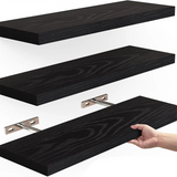 SOFT-Floating Shelves For Wall,16In Wood Wall Shelf For Room Decor/Storage/Display,For Bedroom,Bathroom,Living Room,Kitchen