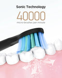 Fairywill FW-507 Sonic Electric Toothbrush 5 Modes USB Charger Tooth Brushes Replacement Timer Sonic Toothbrush 8 Brush Heads