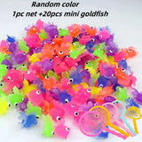 Children's 10Pcs/Set Kawaii Simulation Rubber Goldfish Baby Bath Water Play Games Toys for Kids Toddlers Bathing Shower Gifts