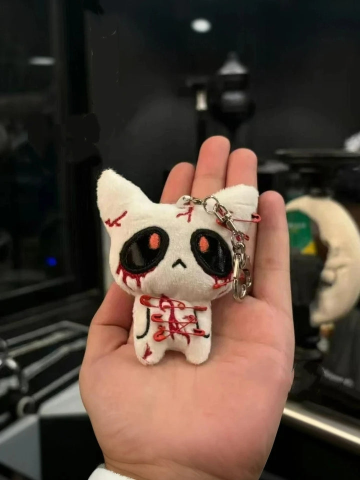Creative Halloween Horror Plush Keychain toy Creepy Bloody Monster Doll Pendant Gothic Scary Backpack Accessories Couple Gift