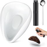 Coffee Bean Dosing Cup and RDT Spray Bottle and Spoon 3-Piece Set, Coffee Bar Accessories, Ceramic Dosing Vessels White HOT