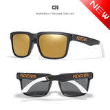 KDEAM New Arrivals Fashion Square Polarized Sunglasses For Men And Women Fishing Sun Glasses Colorful Lens With Hard Case