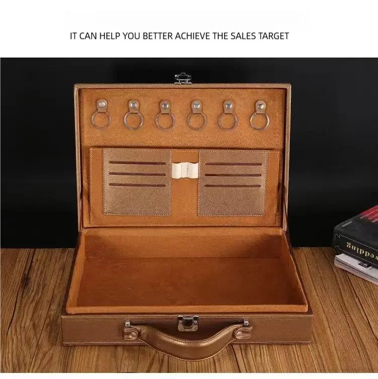 Men's Women's handbags Room Delivery Box Toolbox Information Storage Bag Suitcase Key Leather Business File Box