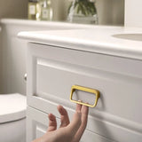 Goo-Ki Brushed Brass Cabinet Handle Antique Three-dimensional Finger Pulls Wardrobe Drawer Long Handle Nickel Drawer Pulls